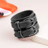 schwarzes rohleder armband herren manschette breitarmband uniqal sale